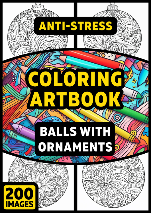 Olympia anti-stress coloring artbook "Balls with ornaments"