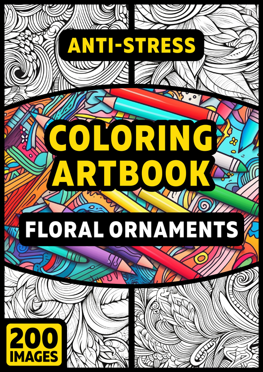 Olympia anti-stress coloring artbook "Floral ornaments"