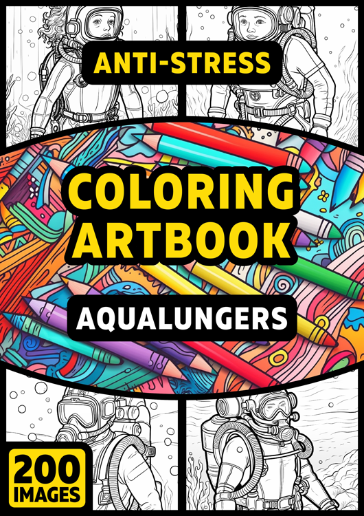 Olympia anti-stress coloring artbook "Aqualungers"