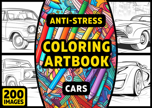 Olympia anti-stress coloring artbook "Cars"