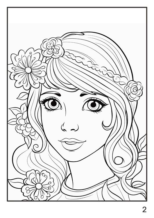 Olympia anti-stress coloring artbook "Childrens and flowers"