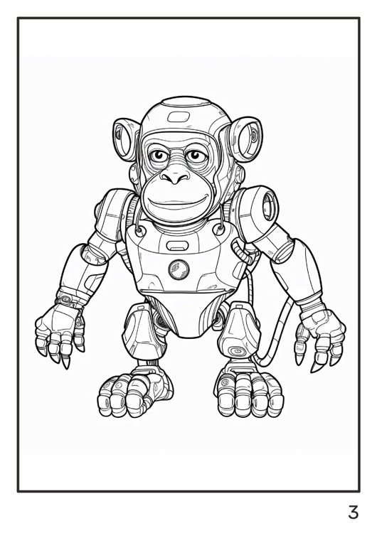 Olympia anti-stress coloring artbook "Cyber animals"