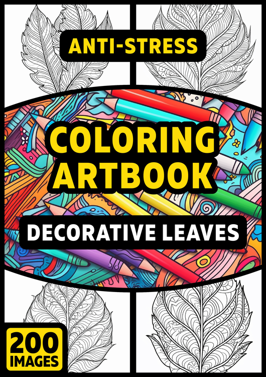 Olympia anti-stress coloring artbook "Decorative leaves"