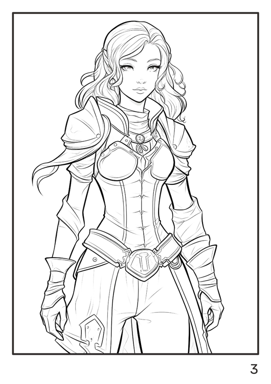 Olympia anti-stress coloring artbook "Fantasy characters"