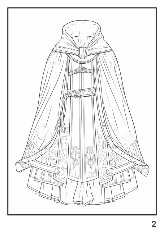 Olympia anti-stress coloring artbook "Fantasy clothes"