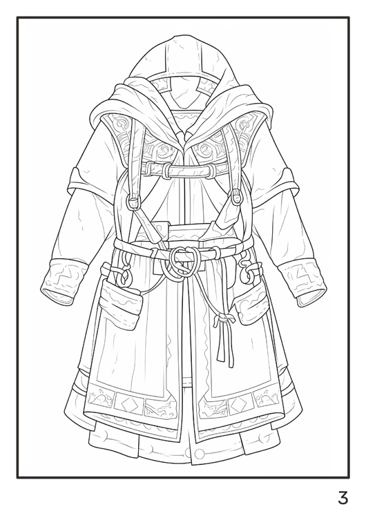 Olympia anti-stress coloring artbook "Fantasy clothes"