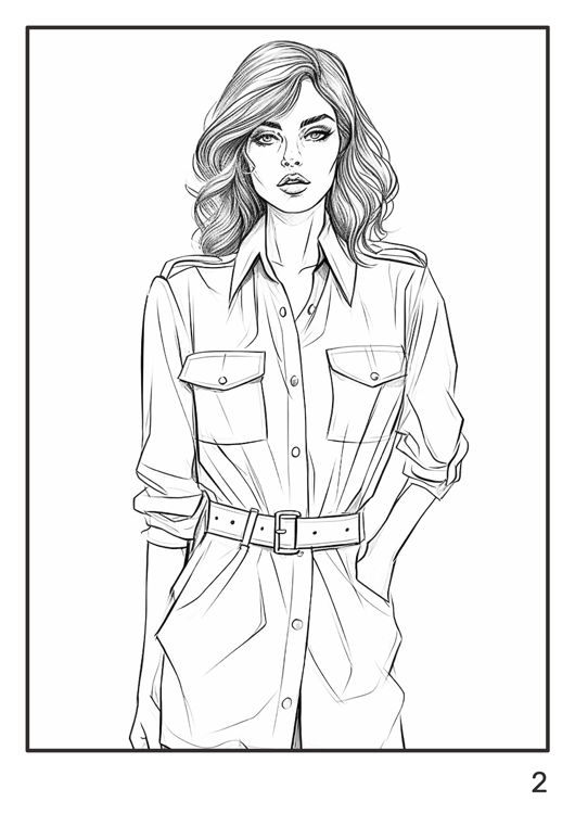 Olympia anti-stress coloring artbook "Fashion model"