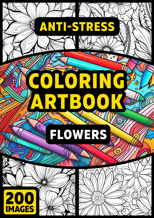 Olympia anti-stress coloring artbook "Flowers"