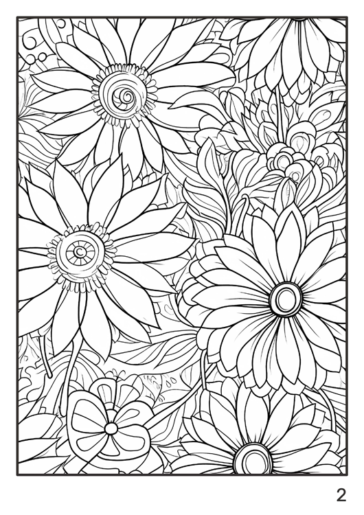 Olympia anti-stress coloring artbook "Flowers"