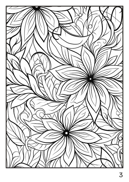 Olympia anti-stress coloring artbook "Flowers"