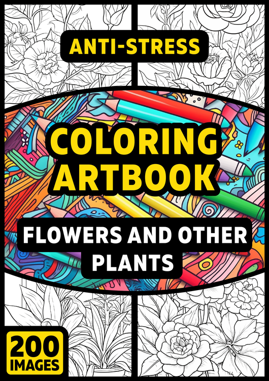 Olympia anti-stress coloring artbook "Flowers and other plants"