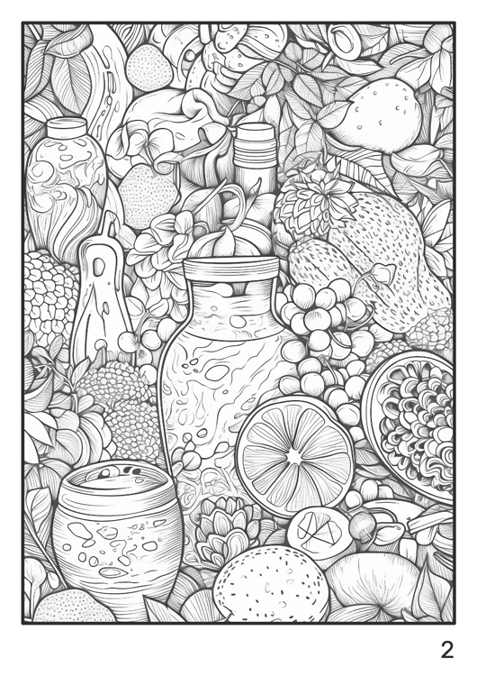 Olympia anti-stress Coloring Artbook "Food"