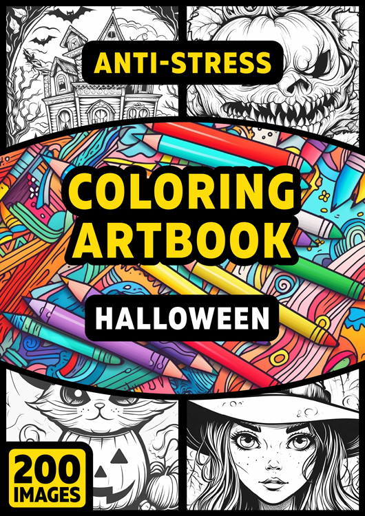 Olympia anti-stress coloring artbook "Halloween"