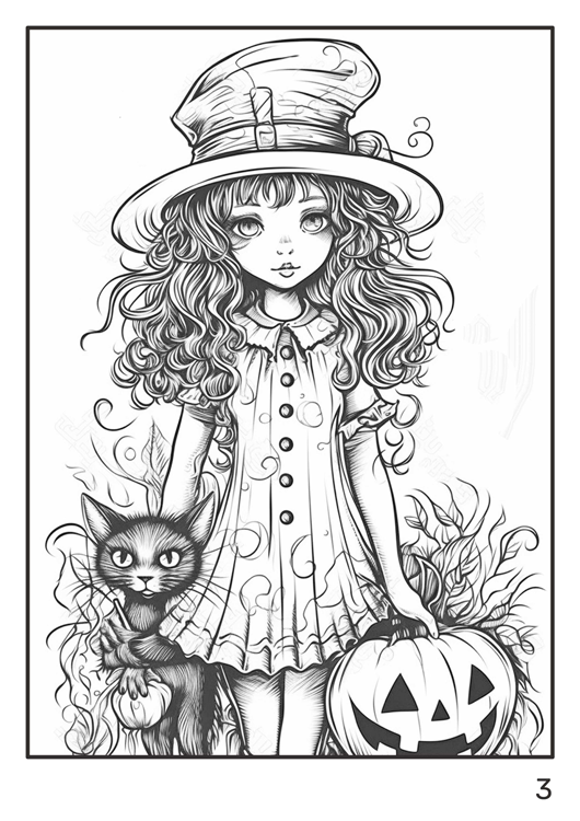 Olympia anti-stress coloring artbook "Halloween"