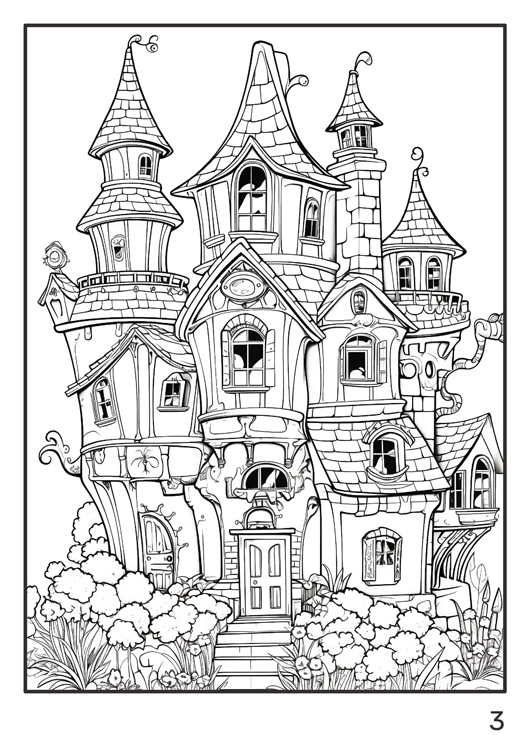 Olympia anti-stress coloring artbook "Houses - Magical Fantasy" | Special Edition