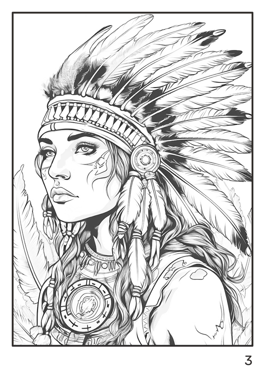 Olympia anti-stress coloring artbook "Indians and cowboys"