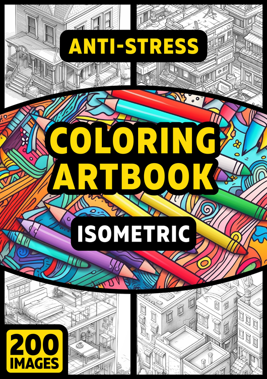 Olympia anti-stress coloring artbook "Isometric"