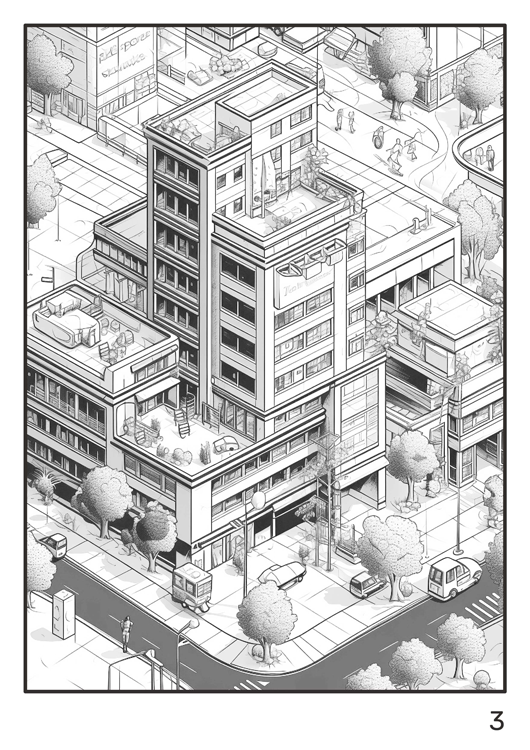 Olympia anti-stress coloring artbook "Isometric"