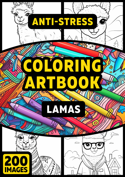 Olympia anti-stress coloring artbook "Lamas"