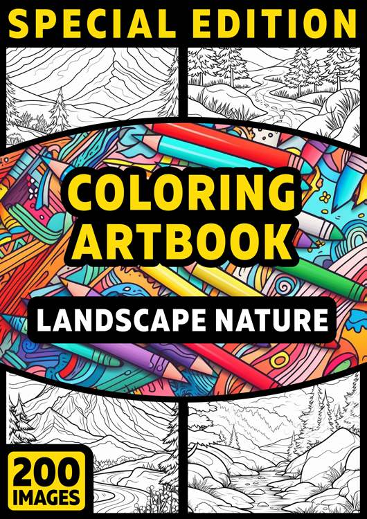 Olympia anti-stress coloring artbook "Landscape nature" | Special Edition