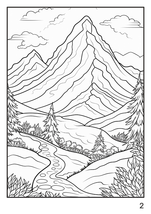 Olympia anti-stress coloring artbook "Landscape nature" | Special Edition