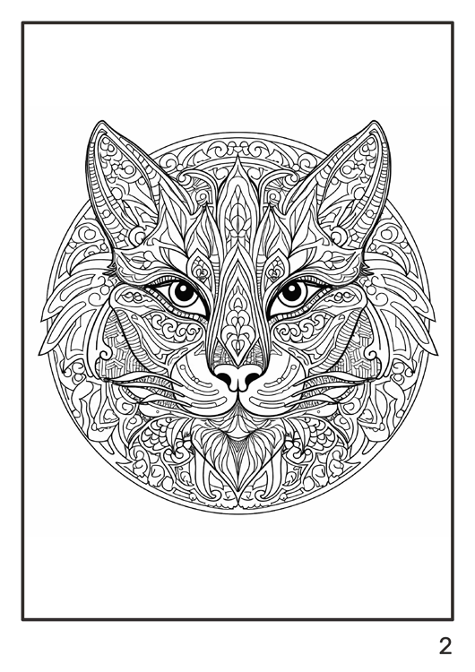 Olympia anti-stress coloring artbook "Mandala cats"