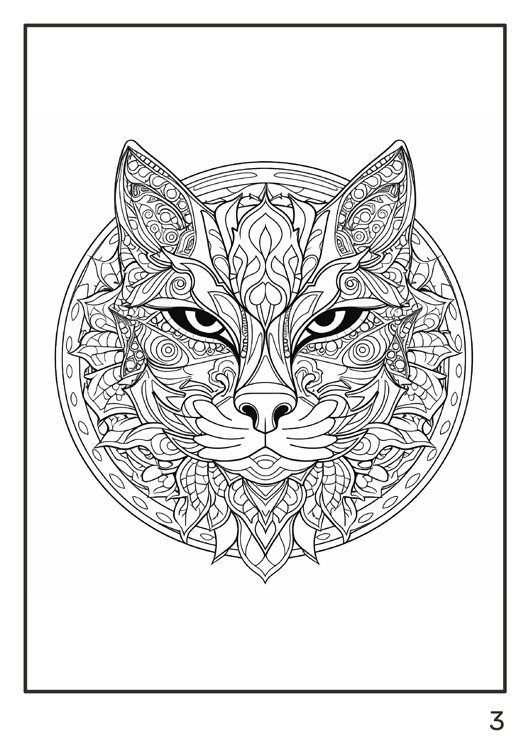Olympia anti-stress coloring artbook "Mandala cats"