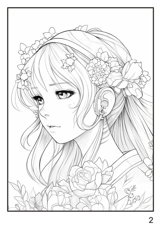 Olympia anti-stress coloring artbook "Manga"