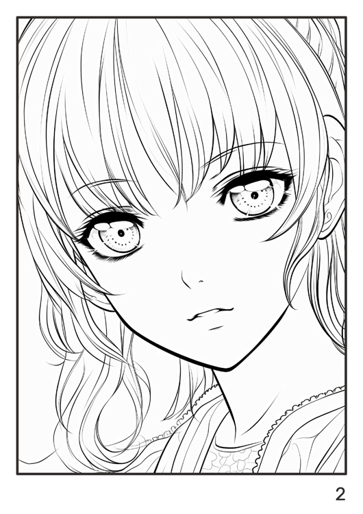 Olympia anti-stress coloring artbook "Manga girls" | Special Edition