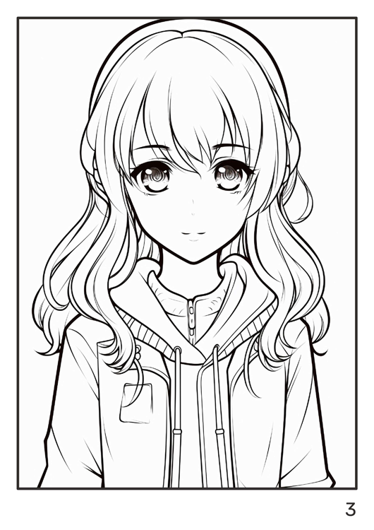 Olympia anti-stress coloring artbook "Manga girls" | Special Edition