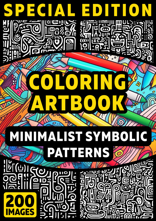 Olympia anti-stress coloring artbook "Minimalist symbolic patterns" | Special Edition