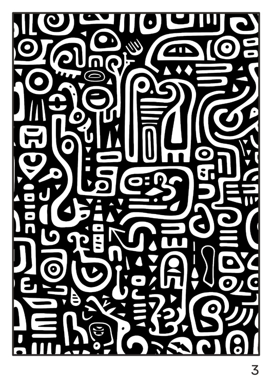 Olympia anti-stress coloring artbook "Minimalist symbolic patterns" | Special Edition