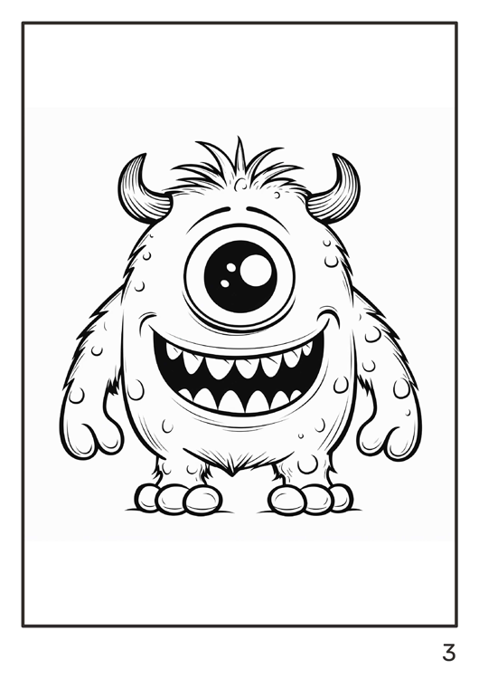 Olympia anti-stress coloring artbook "Monsters for kids"