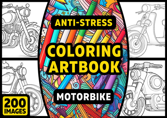 Olympia anti-stress coloring artbook "Motorbike"