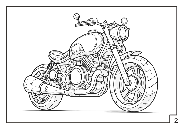 Olympia anti-stress coloring artbook "Motorbike"