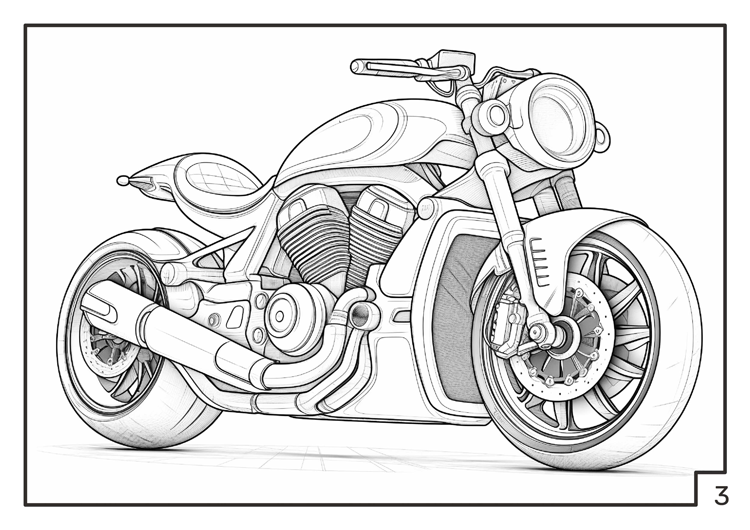 Olympia anti-stress coloring artbook "Motorbike"