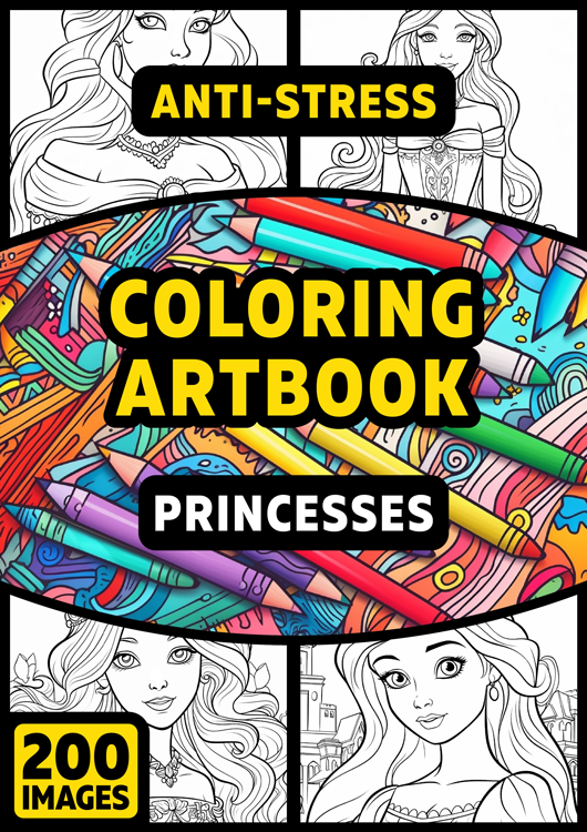 Olympia anti-stress coloring artbook "Princesses"