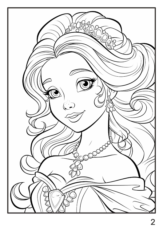 Olympia anti-stress coloring artbook "Princesses"