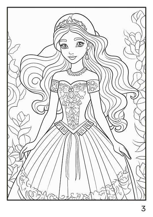 Olympia anti-stress coloring artbook "Princesses"