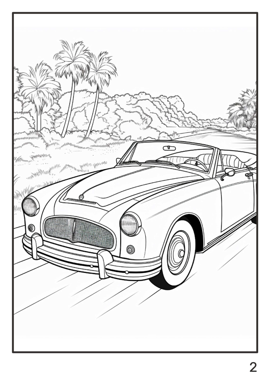 Olympia anti-stress coloring artbook "Retro cars"