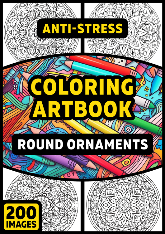 Olympia anti-stress coloring artbook "Round ornaments"