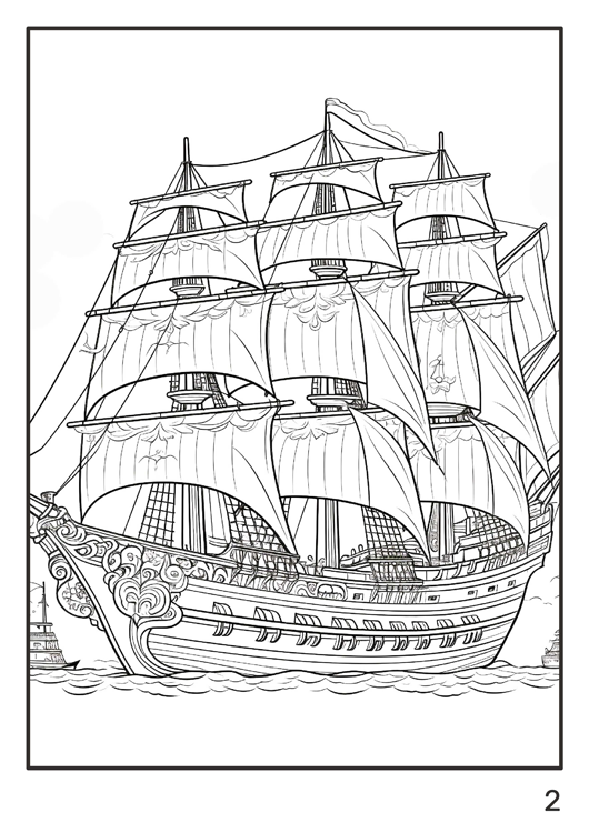 Olympia anti-stress coloring artbook "Ships"