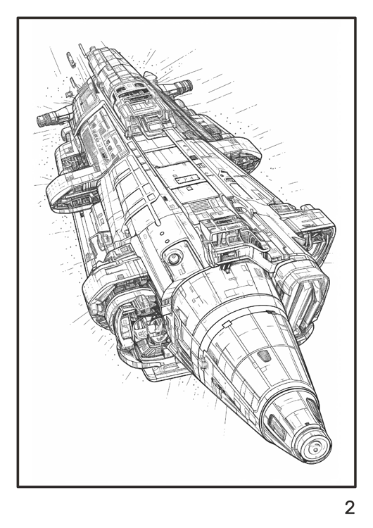 Olympia anti-stress coloring artbook "Space and Spaceships"