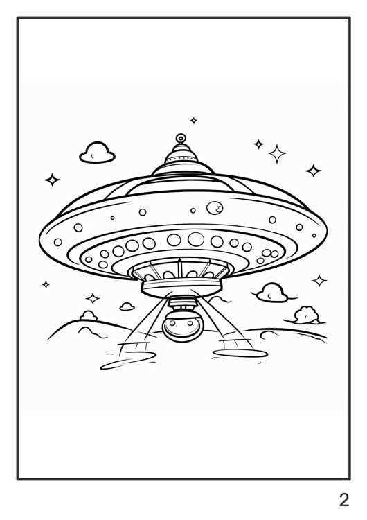 Olympia anti-stress coloring artbook "UFO"