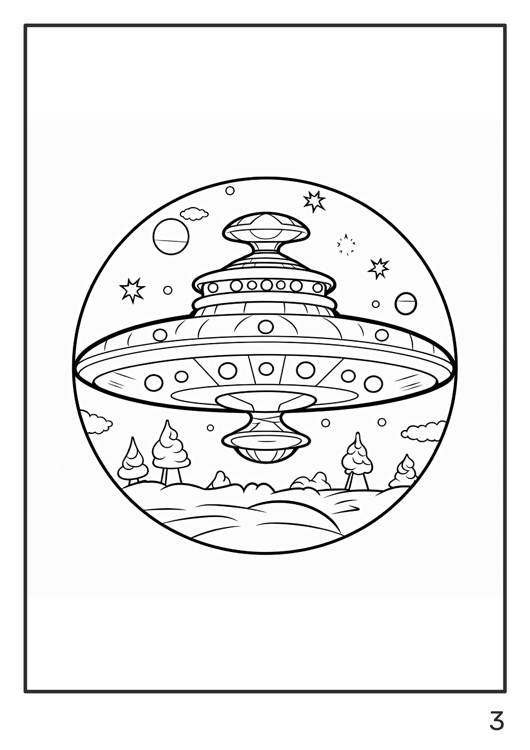 Olympia anti-stress coloring artbook "UFO"