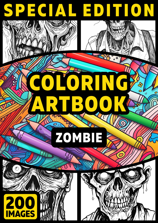 Olympia anti-stress coloring artbook "Zombie" | Special Edition