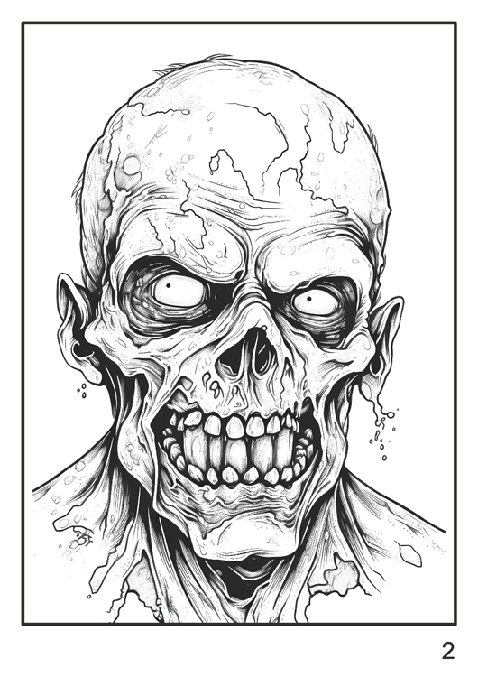 Olympia anti-stress coloring artbook "Zombie" | Special Edition