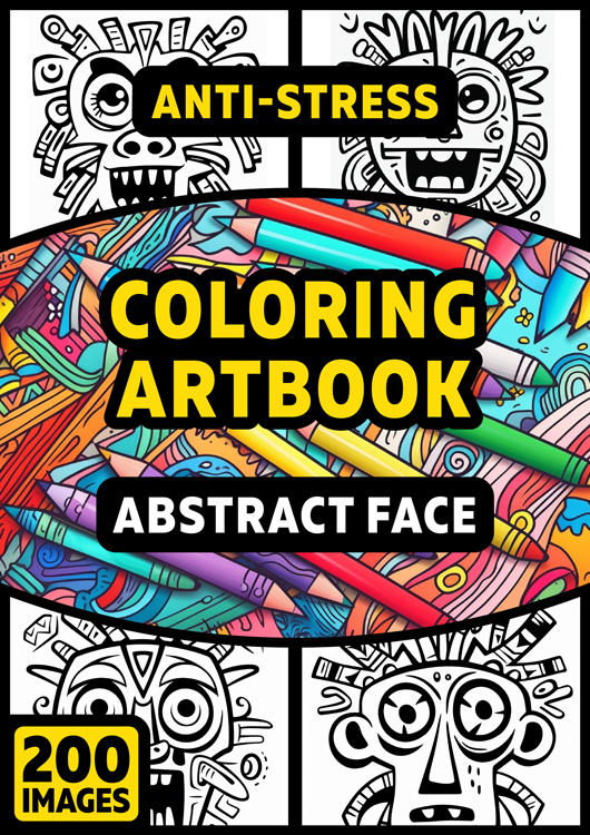 Olympia anti-stress coloring artbook "Abstract face"