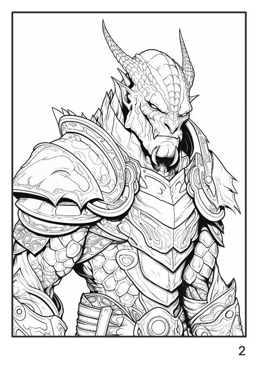 Olympia anti-stress coloring artbook "Monsters and knights" | Special Edition