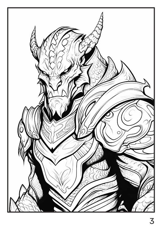 Olympia anti-stress coloring artbook "Monsters and knights" | Special Edition